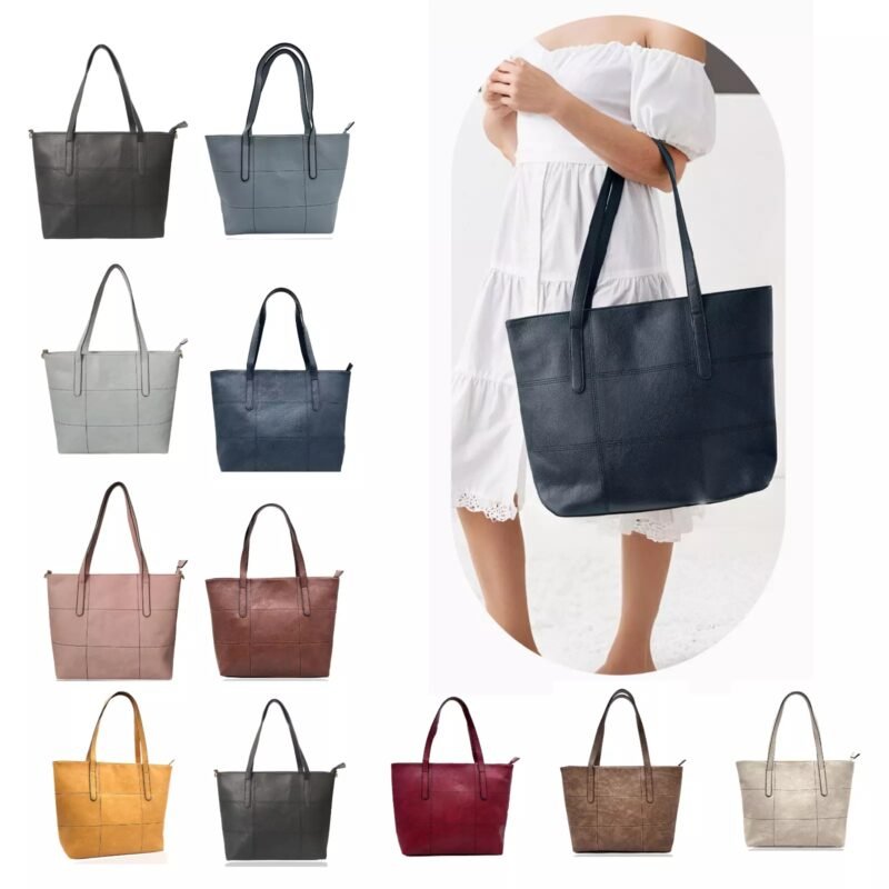Ladies Handbag Tote Bag Women Designer PU Shoulder Bag Large Capacity Handbags